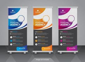 Creative corporate and business roll up banner design template vector