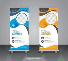 Creative corporate and business roll up banner design template vector