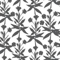 Hand drawn vector seamless pattern with gray silhouettes of herbs on white background. Zero-waste, recycle eco-friendly concept. Packaging design, wrapping gifts, wallpaper web page background