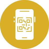 Mobile Qr Code Icon Style vector