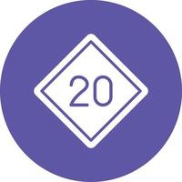 20 Speed Limit Icon Style vector