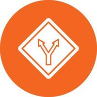 Y Intersection Icon Style vector