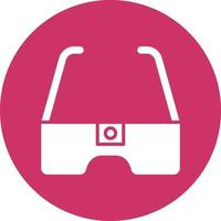 Camera Glasses Icon Style vector