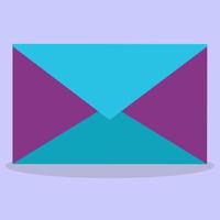 Message envelope or letter envelope. Vector icon of a closed letter for applications and websites. Vector postal envelope.