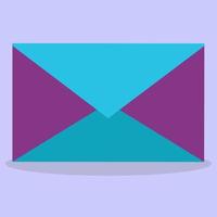 Message envelope or letter envelope. Vector icon of a closed letter for applications and websites. Vector postal envelope.