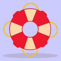 A lifeline. A sign of salvation and help. The image is made in a flat style. vector