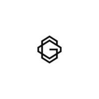 G initial monogram vector icon illustration