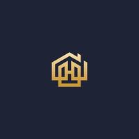 H home logo vector icon line illustration