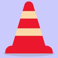 Traffic cone, safety equipment. The image is made in a flat style. Vector illustration. A series of business icons.