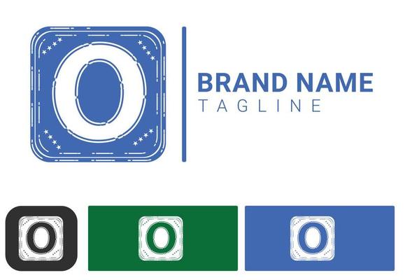 O letter logo and icon design template