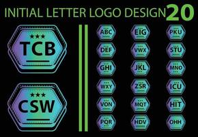 Creative letter new logo and icon design template vector