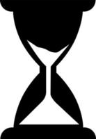 icono de reloj de arena resaltado en un fondo blanco. vector