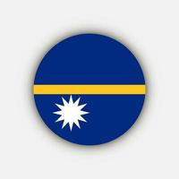 país nauru bandera de nauru ilustración vectorial vector