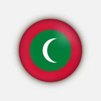 Country Maldives. Maldives flag. Vector illustration.