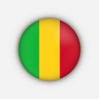 Country Mali. Mali flag. Vector illustration.