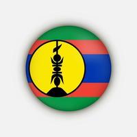 Country New Caledonia. New Caledonia flag. Vector illustration.