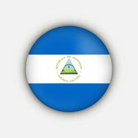 Country Nicaragua. Nicaragua flag. Vector illustration.