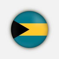 Country Bahamas. Bahamas flag. Vector illustration.