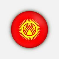 Country Kyrgyzstan. Kyrgyzstan flag. Vector illustration.