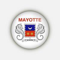 Country Mayotte. Mayotte flag. Vector illustration.