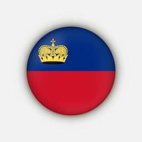 Country Liechtenstein. Liechtenstein flag. Vector illustration.