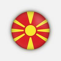 Country North Macedonia. North Macedonia flag. Vector illustration.