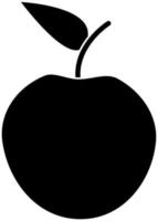 Apple icon, black silhouette highlighted on a white background. vector