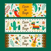 banner del cinco de mayo vector