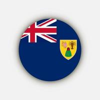 Country Turks and Caicos Islands. Turks and Caicos Islands flag. Vector illustration.