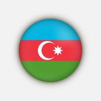 país azerbaiyán. bandera de azerbaiyán. ilustración vectorial vector