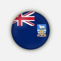 Country Falkland Islands. Saint Helena, Falkland Islands flag. Vector illustration.