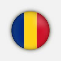 Country Romania. Romania flag. Vector illustration.