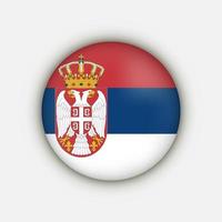 Country Serbia. Serbia flag. Vector illustration.