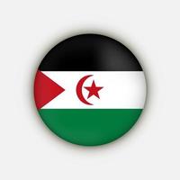 Country Sahrawi Arab Democratic Republic. Sahrawi Arab Democratic Republic flag. Vector illustration.
