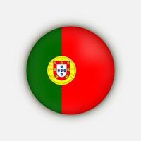 Country Portugal. Portugal flag. Vector illustration.