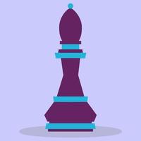 Bishop, chess piece. Game. Chess tournament. The image is made in a flat style. Vector illustration. A series of business icons.