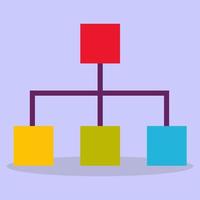 Hierarchy icon. The image is made in a flat style vector