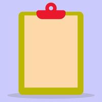 A folder with a clean white sheet of paper for the layout. Folder holder for documents with a sheet of paper. vector