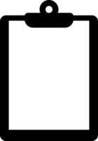 Icon holder and folders for documents with a sheet of paper, black silhouette. Highlighted on a white background. vector