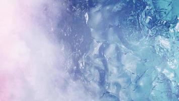 The colorful ice background with motion fog. video