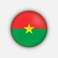 Country Burkina Faso. Burkina Faso flag. Vector illustration.