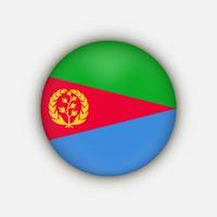 Country Eritrea. Eritrea flag. Vector illustration.