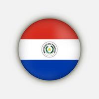 país paraguay. bandera paraguaya. ilustración vectorial vector