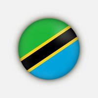 país tanzania. bandera de tanzania ilustración vectorial vector