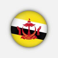 Country Brunei. Brunei flag. Vector illustration.