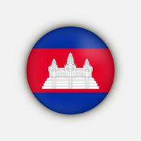 Country Cambodia. Cambodia flag. Vector illustration.