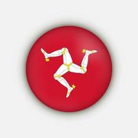 Country Isle of Man. Isle of Man flag. Vector illustration.