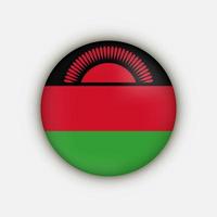 Country Malawi. Malawi flag. Vector illustration.