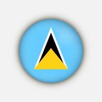 Country Saint Lucia. Saint Lucia flag. Vector illustration.