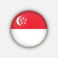 Country Singapore. Singapore flag. Vector illustration.